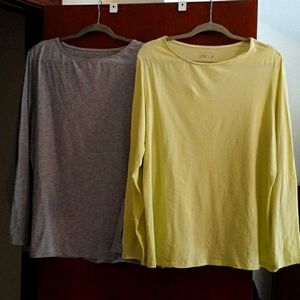 2  stretchy sirts. GREAT UNDER SWEATERS  pit to pit 22  length 28